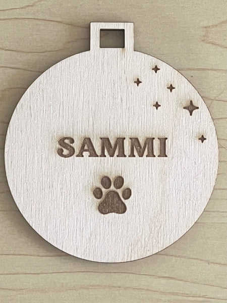 Personalised Pet Christmas Tree Ornament bauble