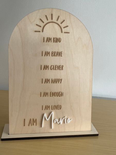 Clearance - Affirmations Board custom name “Mario”