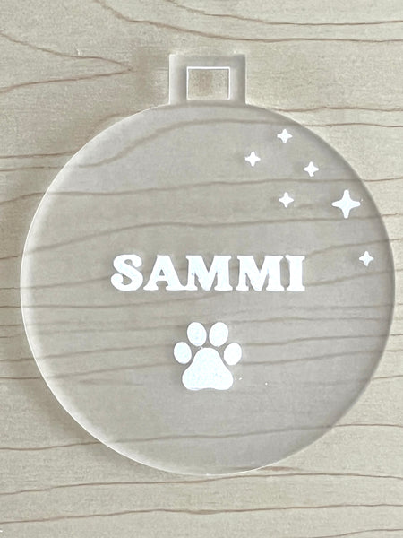 Personalised Pet Christmas Tree Ornament bauble