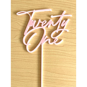 Twenty One Cake Topper