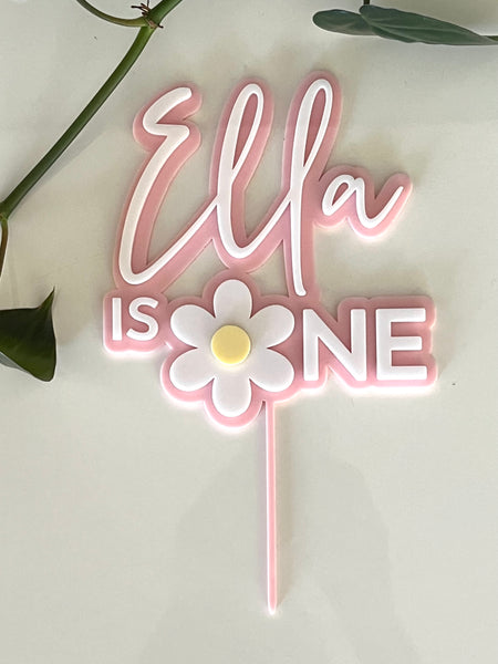 Custom First Birthday Daisy One Cake Topper