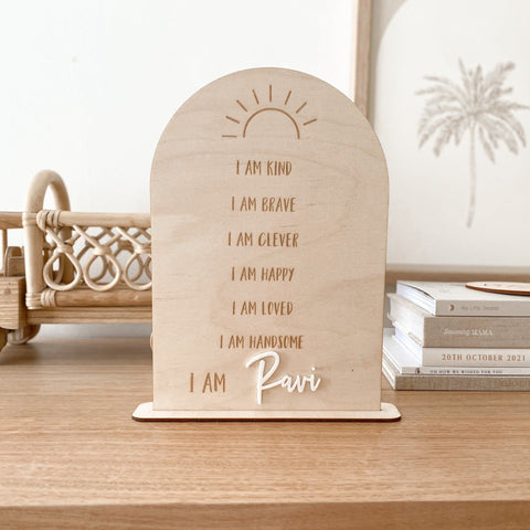 Kids Wooden Affirmations Board