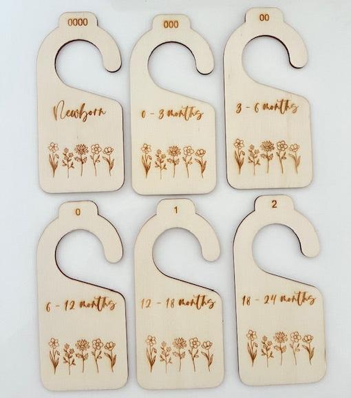 Baby Nursery Wardrobe Clothes Dividers wildflowers