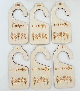 Baby Nursery Wardrobe Clothes Dividers wildflowers