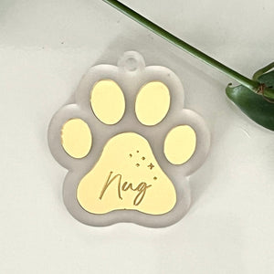 Custom Pet Paw Print Christmas Tree Ornament Nug