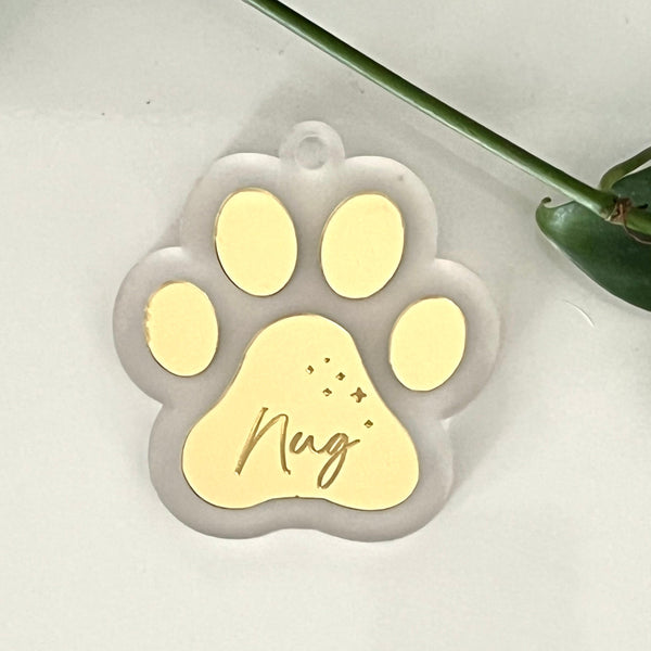 Custom Pet Paw Print Christmas Tree Ornament Nug