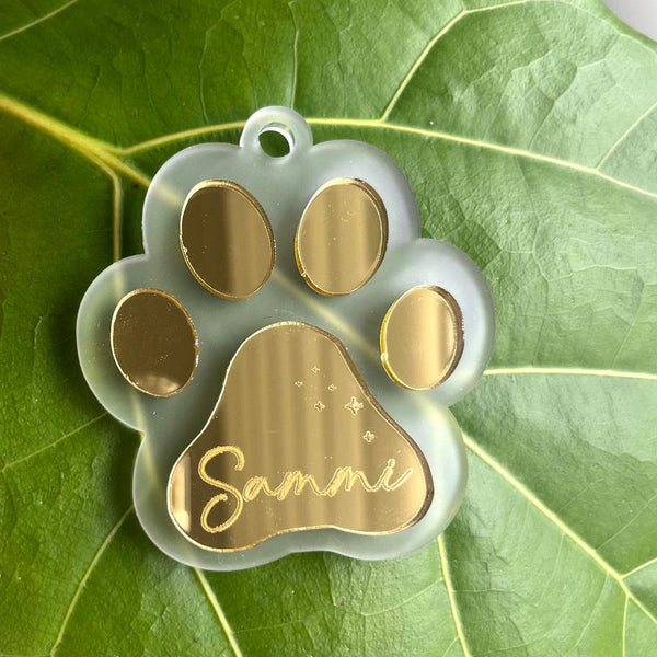 Custom Pet Paw Print Christmas Tree Ornament