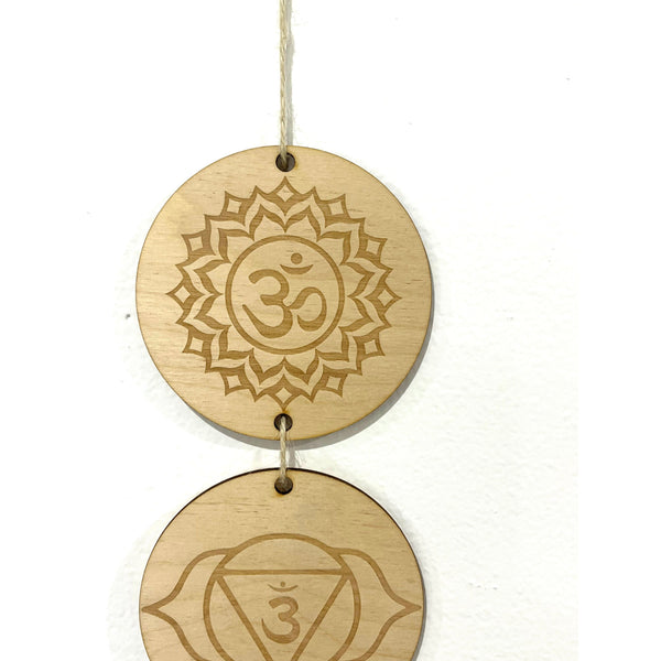 Wooden Chakras  Set hanging Wall Decor