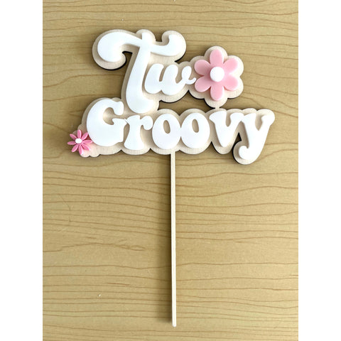 Two Groovy Cake Topper