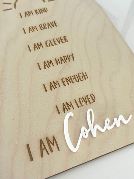 Personalised  I am Affirmations Board - I Am Enough