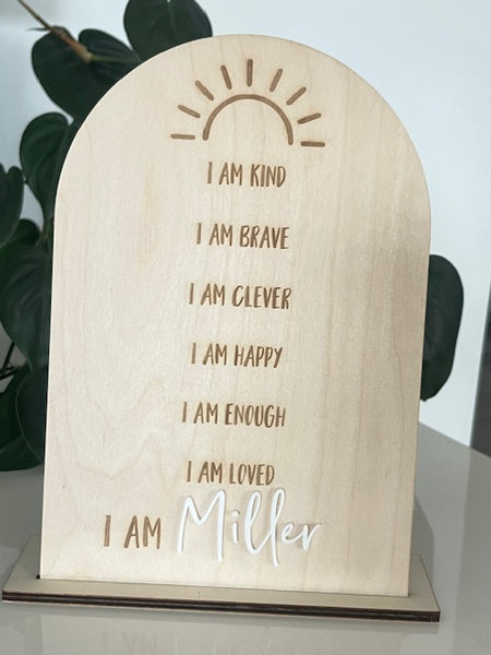 Personalised  I am Affirmations Board - I Am Enough