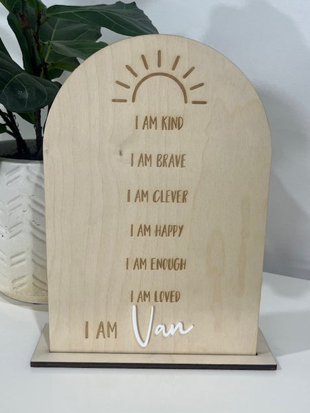 Personalised  I am Affirmations Board - I Am Enough