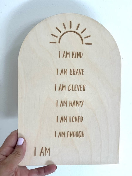 Personalised  I am Affirmations Board - I Am Enough