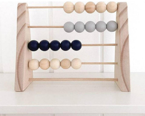 Kids Wooden Abacus Baby Nursery Shelf Decor