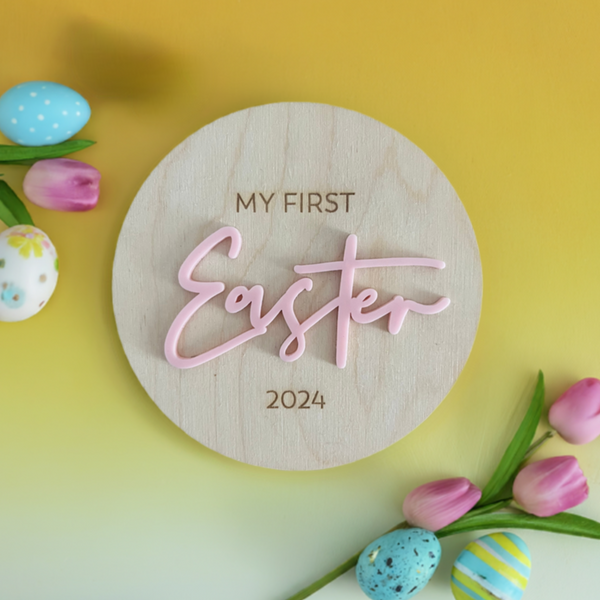 My First Easter Wooden Plaque