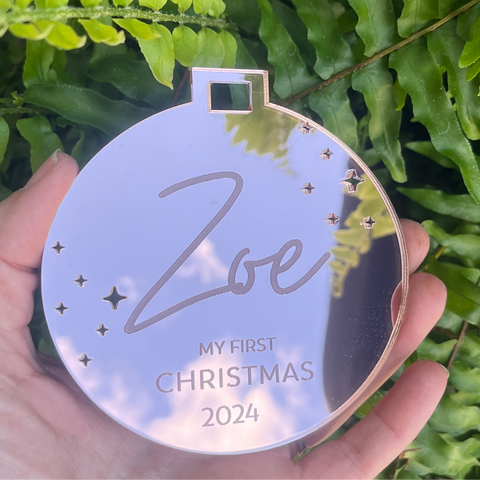 Personalised My First Christmas Christmas Bauble Ornament