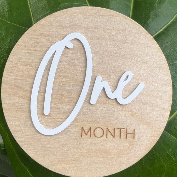 Wooden Baby Monthly Milestone Discs