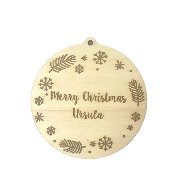 Wooden Personalised Christmas Bauble / Teachers Gift